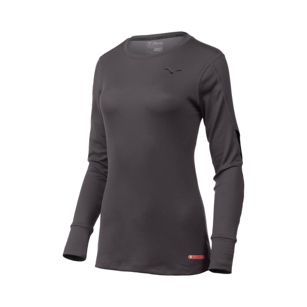 Mizuno Women's Breath Thermo® Long Sleeve Base Layer Grey (421933-GTJ)